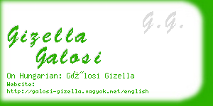 gizella galosi business card